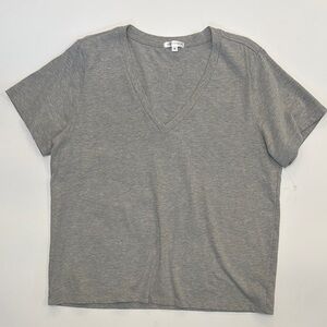 Good American Relaxed V-neck Tee Women’s Streetwear Casual Large